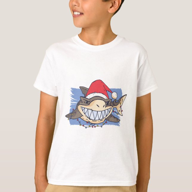 Den konstiga juljargkens Tecknad Tonåring Boy Girl T Shirt (Framsida)