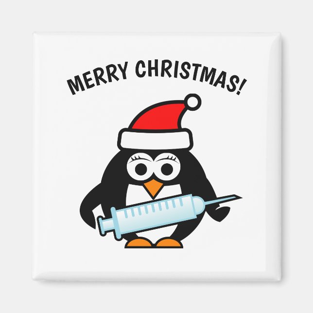Den konstiga julklapp som vårdar penguin magnet (Framsidan)