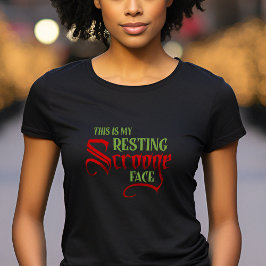 Den konstiga julklappningen Scrooge Ansikte T Shirt
