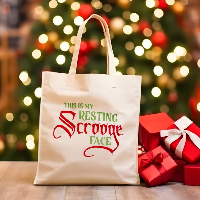 Den konstiga julklappningen Scrooge Ansikte Tygkasse (Skapare uppladdad)