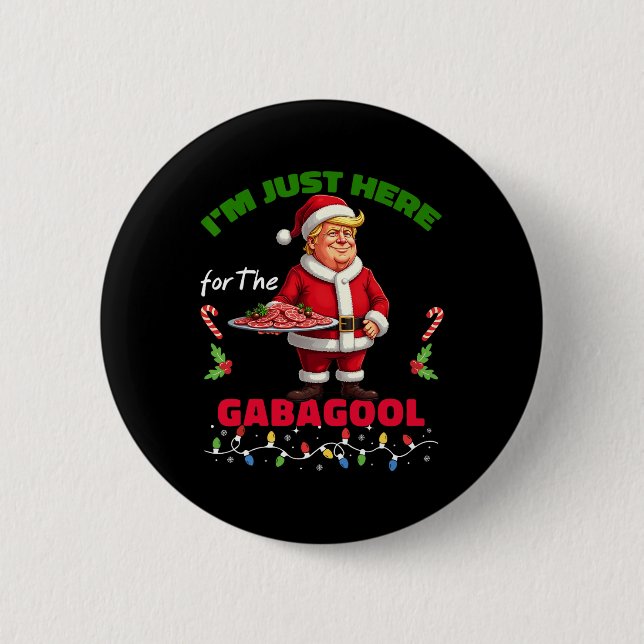 Den konstiga jultomten jag är här för Gabago Knapp (Framsida)