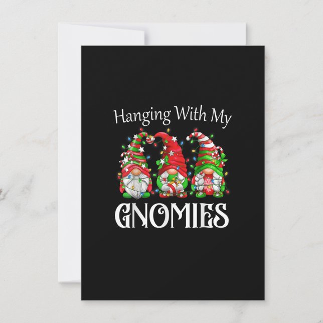 Den konstiga jultomten med min Gnomies Fami Inbjudningar (Framsida)