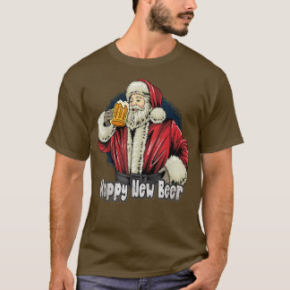 Den konstiga jultomten som dricker Beer Hoppy New T Shirt