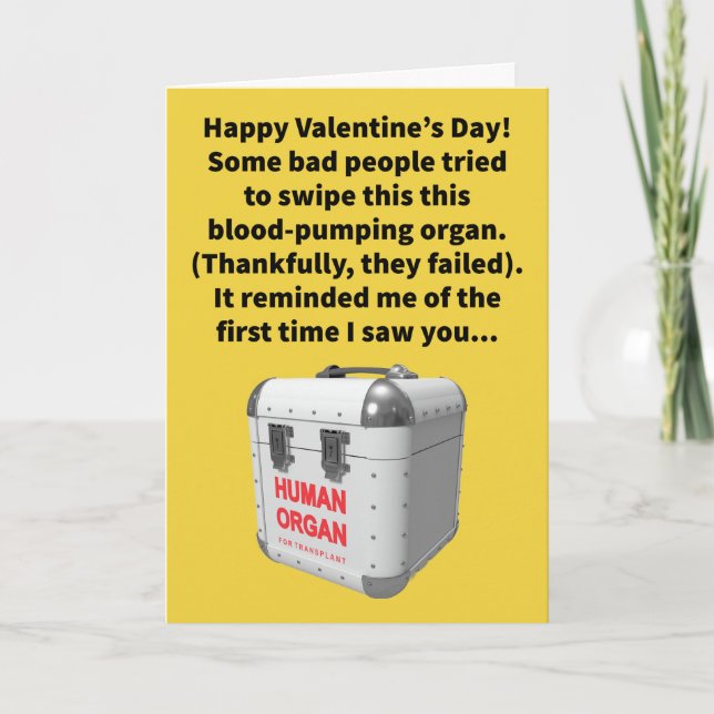 Den konstiga Pun Stole My Heart Valentine Day Kort (Framsida)