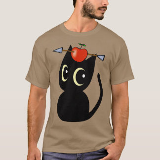 Den konstiga svarta katten spelar William tell med T Shirt