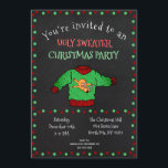Den konstiga uggla juljullinjen Party Inbjudningar<br><div class="desc">Inbjudan vänner,  familj och gäster till din fula sweater christmas party!  Firar bran och gör minnen med den fulaste julsvammare du hittar!  Personlig med dina party-uppgifter!</div>