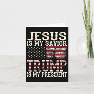 Den konstige amerikanske Jesus är min Savior Trump Kort