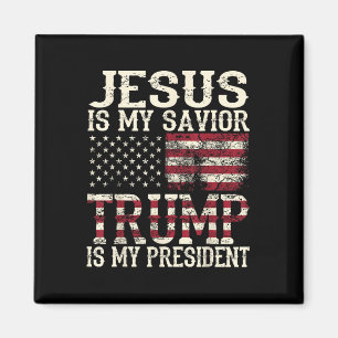 Den konstige amerikanske Jesus är min Savior Trump Magnet