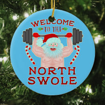 Den konstige julen Jultomten Swole Weightlifter