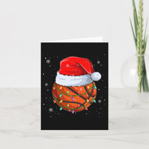 Den konstiny Basketball jul Santa Hat Julafton Lju Kort