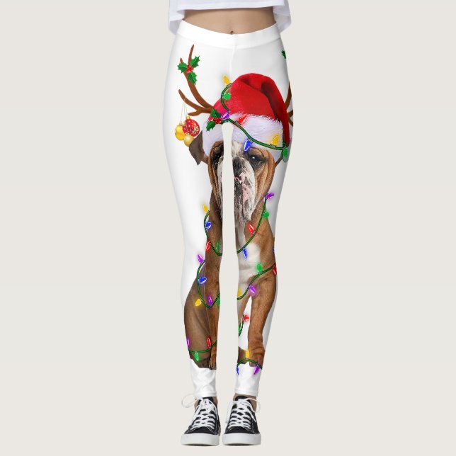 Den konstiny jultomten Wrestling Julafton Leggings (Framsida)
