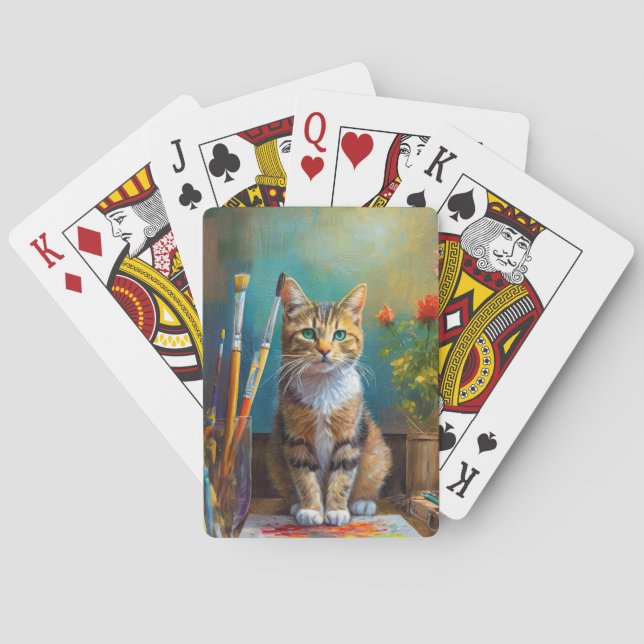 Den konstnärliga katten casinokort (Baksidan)