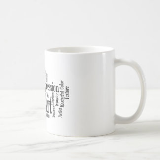 Den konstnärliga processaa idérika kaffemugg