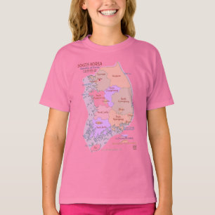 Den Korea kartan lurar T-skjortan Tee Shirt