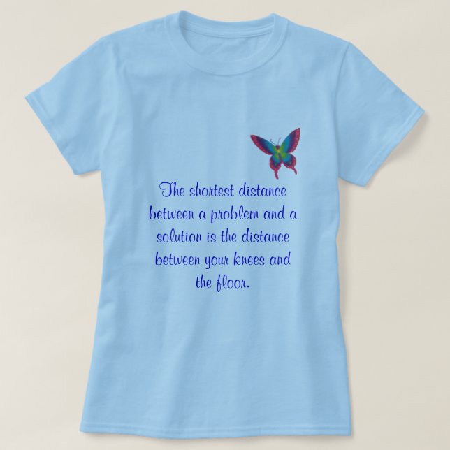 Den kortaste avståndsT-tröja T Shirt (Design framsida)