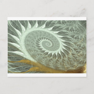 Den kosmetiska Spiral-Helig-geometrin Golden Spira Vykort