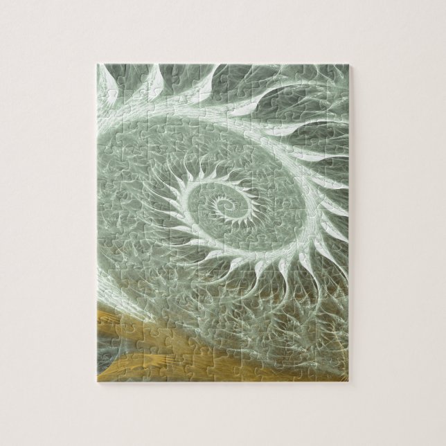 Den kosmiska spiralen - guld- spiral för sakral pussel (Vertikal)