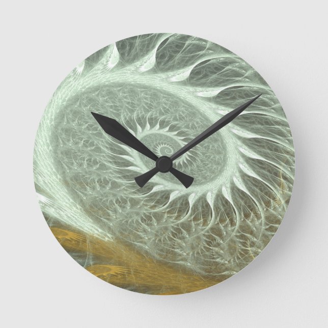 Den kosmiska spiralen - guld- spiral för sakral rund klocka (Framsida)