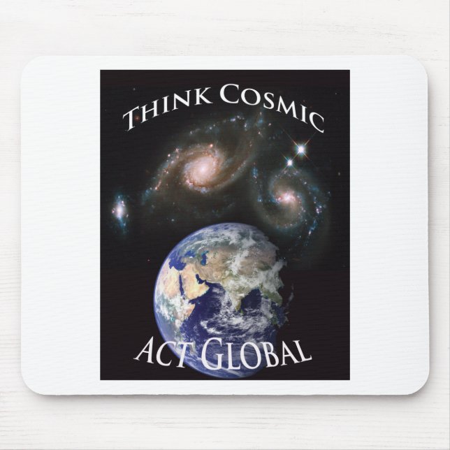 den kosmiska tänkan agerar globalt musmatta (Framsidan)
