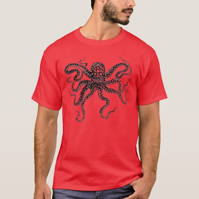 Den Kraken skjortan Tee (Framsida)