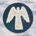 Den kristna ängelns betydelse för jul runt klistermärke<br><div class="desc">👉 ett leende på ansikte med den här fantastisk-kristna typografiängeln Juldek! Ord i ängeln berättar om nativitetshistorien och hur vi firar jul i dag. 🔥 mina löften - denna utformning har ett unikt hand plockade inslag (som jag har hört mig för!) - Det är designat med er i åtanke 🙏...</div>
