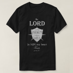 Den kristna bibelversen, Psalm28:7, skyddar T Shirt