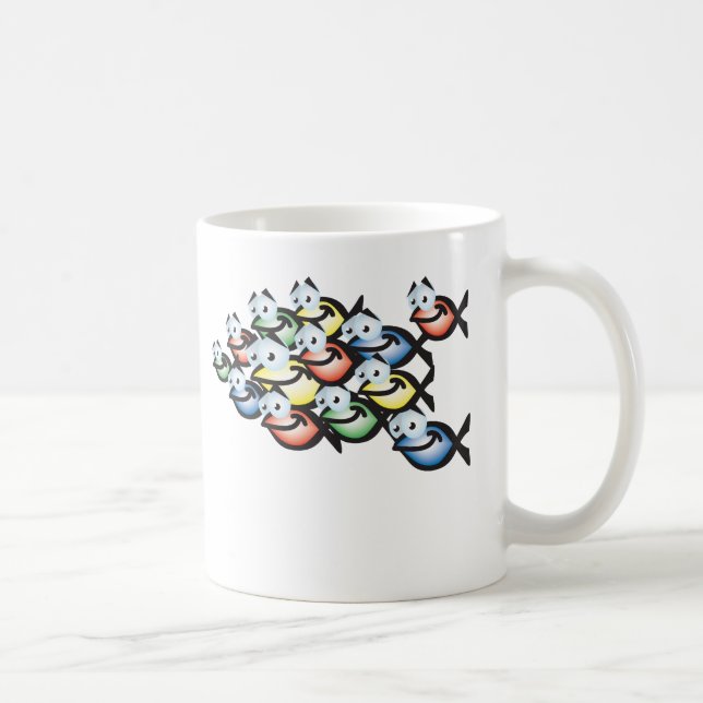 den kristna fisken formar kaffemugg (Höger)