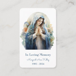 Den kristna katolska Heligan Mary Prayer Card Visitkort