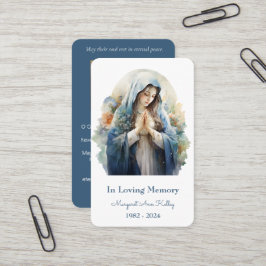 Den kristna katolska Heligan Mary Prayer Card Visitkort