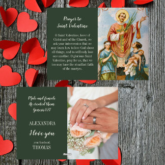 Den kristna katolska makan Make Valentindagen Julkort