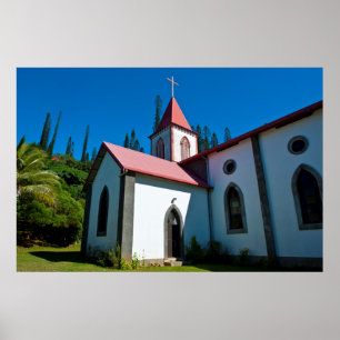 Den kristna kyrkan i Vao Poster