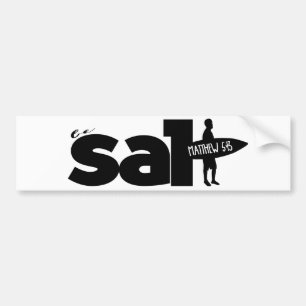 den kristna logotypen "är den salt" bildekalet bildekal