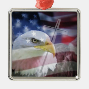 Den kristna patriot.en julgransprydnad metall