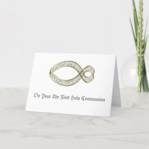 Den kristna symbolen Fish. Helgkort