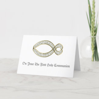 Den kristna symbolen Fish. Helgkort