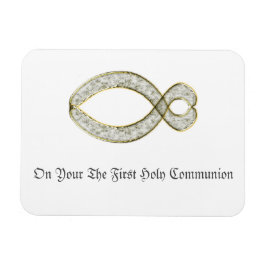 Den kristna symbolen Fish. Magnet