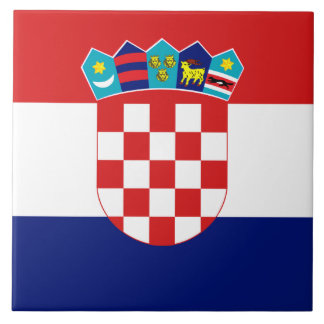 Den kroatiska flagga belägger med tegel kakelplatta