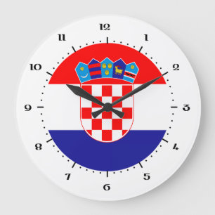 Den kroatiska flagga tar tid på stor klocka