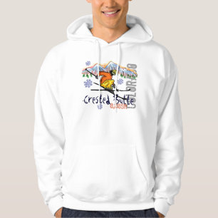 Den krönade butten Colorado skidar höjdhoodien Sweatshirt Med Luva