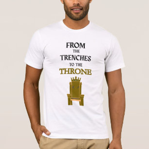 DEN KRÖNANDE KUNGLIGA VITA GULD HERR- T SHIRT