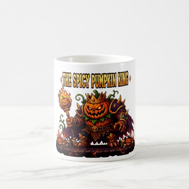 Den Kryddiga Pumpakungen Halloween-konst Kaffemugg (Center)