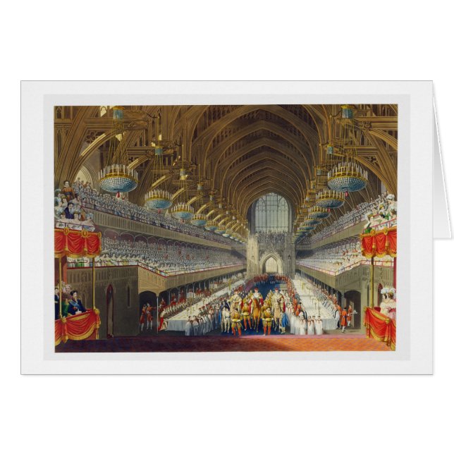 Den kungliga banketten, jagar först, från ett hälsningskort (Framsidan Horizontal)