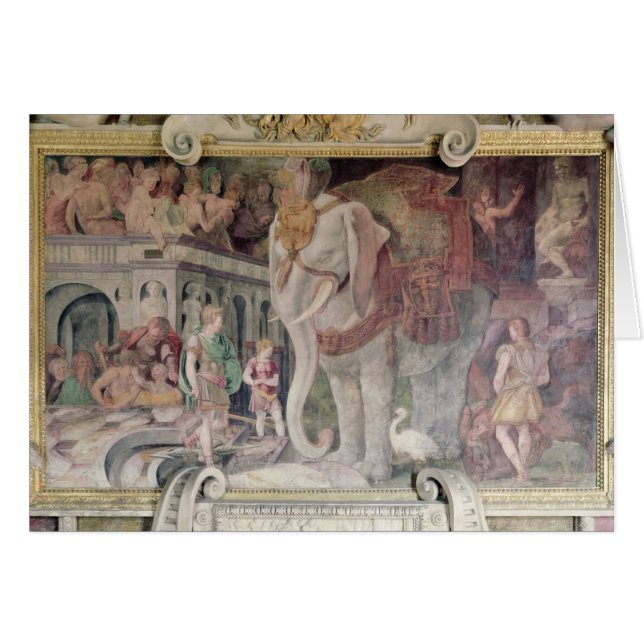 Den kungliga elefanten hälsningskort (Framsidan Horizontal)