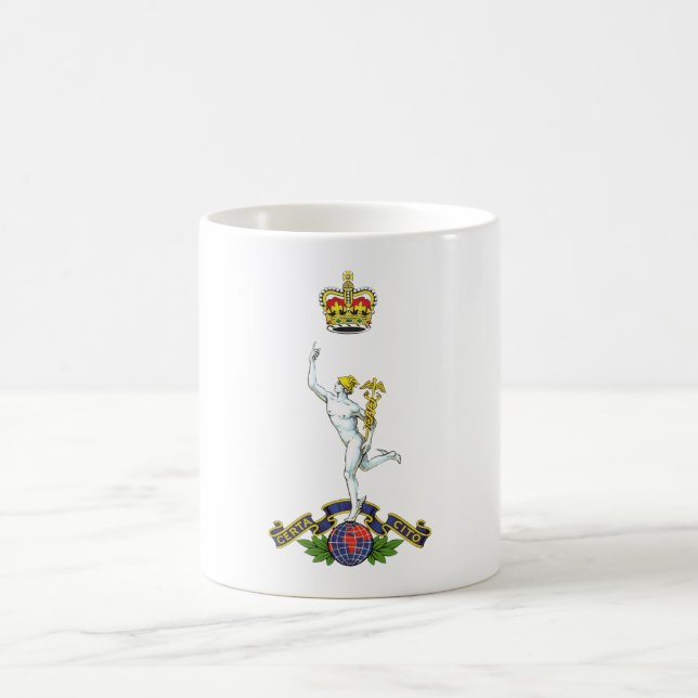 Den kungliga kåren av signalerar kaffemugg (Center)