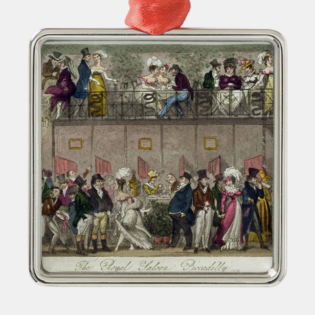 Den kungliga salongen, Piccadilly, från 'den Julgransprydnad Metall (Framsidan)