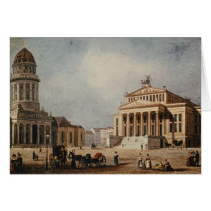 Den kungliga theatren och den nya kyrkan, 1833 hälsningskort
