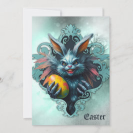 Den kusliga påskharen julkort