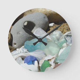 Den kust- strandväggen tar tid på rund klocka