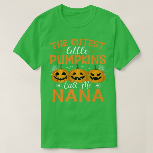 Den kutaste lilla pumpkins kallar mig Nana Hallowe T Shirt (Design framsida)