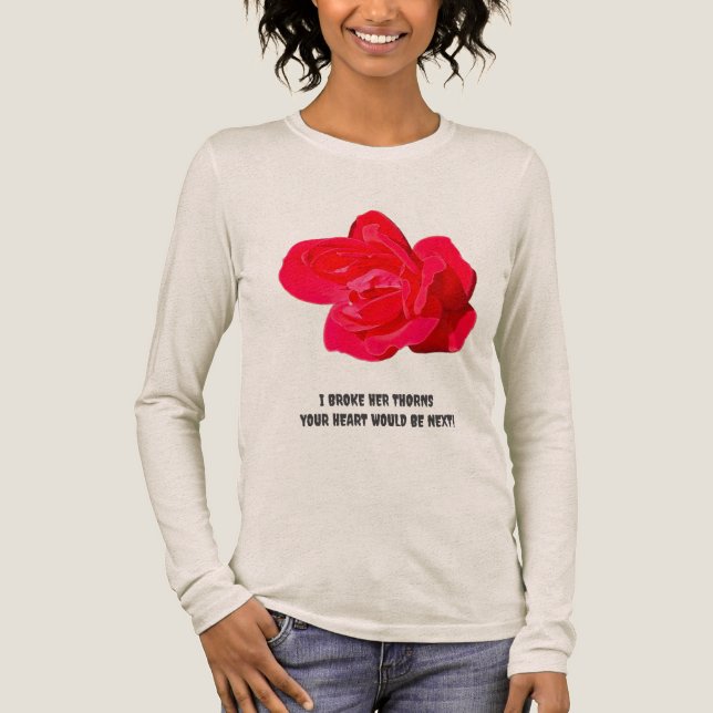 Den kvicka rustningsrosen långärmad tee (Framsida)